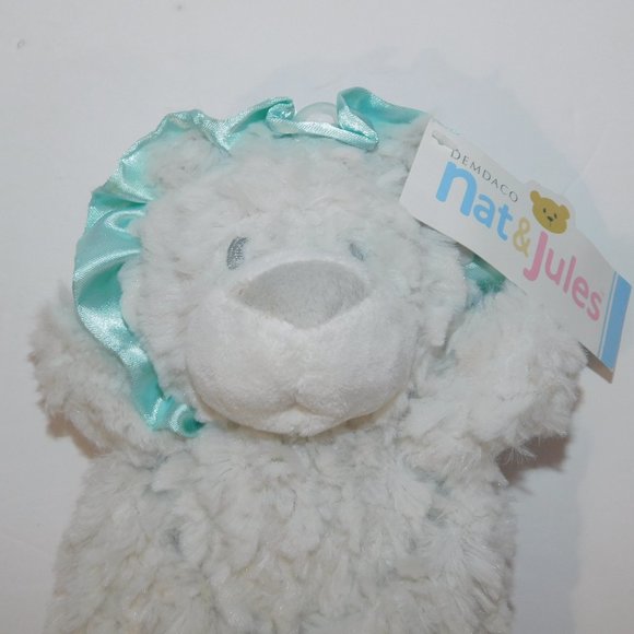 Nat & Jules Sweet Sophistication Lucas Gray Lion Security Blanket NEW w Tag - Picture 2 of 10